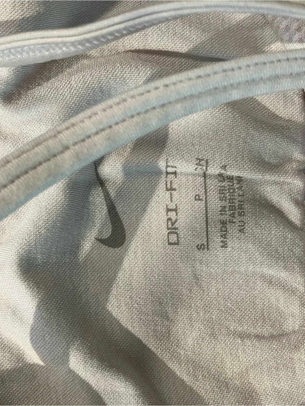 Nike Light Gray Ribbed Strappy Sports Bralette